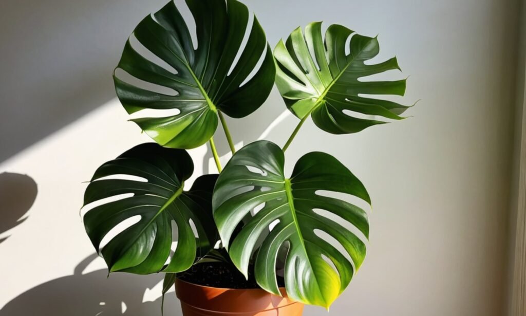 monstera in direct zonlicht